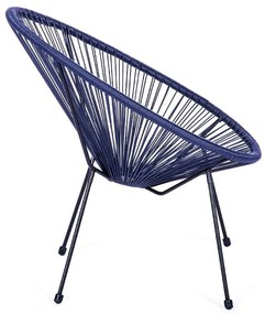 Fotoliu de grădină albastru din metal/din plastic Avocado Comfort – Bonami Selection