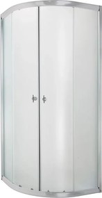 Cabina de dus semirotunda Invena Marbella si usi culisante 80x80 crom sticla mata