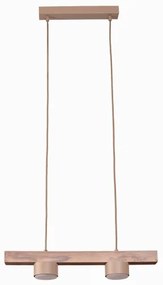 Duolla - Lustra suspendată pe cablu IRONLINE 2xGX53/3W/230V pin/stejar/bej