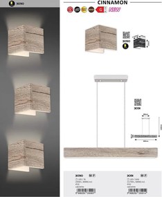 Aplica LED de perete design modern Cinnamon