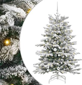 vidaXL Brad de Crăciun artificial cu ramuri articulare Alb 150 cm