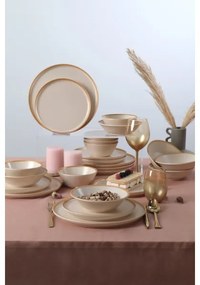Set de veselă 24 piese bej/ceramică