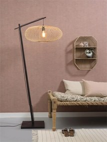 Lampadar eco din bambus Cango negru/ natur, 60x25cm