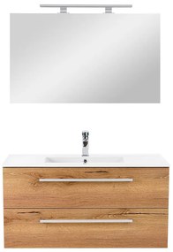 Mobilier complet de baie Vario Clam 100 stejar-stejar