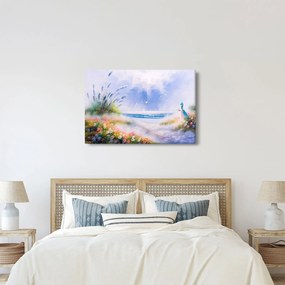 Tablou - Plaja romantică, pictură în ulei (90x60 cm)