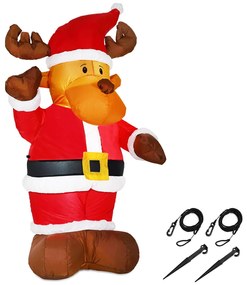 Monzana Ren gonflabil cu iluminare, 135cm, roșu