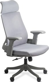 Scaun ergonomic din mesh cu suport lombar si tetiera SYYT 9514 gri