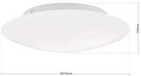 Plafoniera moderna diametru 37cm, Alba