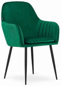Scaun de masa din catifea Culoare verde, LUGO