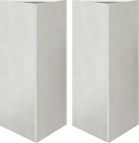 vidaXL Jardiniere grădină, 2 buc. 40x40x75 cm oțel inoxidabil triunghi