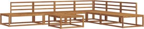 vidaXL Set de canapele de exterior 7 Bucată natural