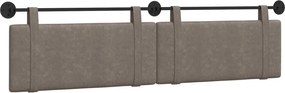 vidaXL Cap de pat suspendat Pe perete Gri 210 x 55 x 5 cm PU antic