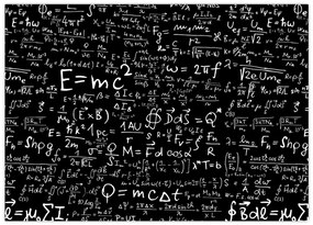 Tablou pe sticlă - Matematică (70x50 cm)