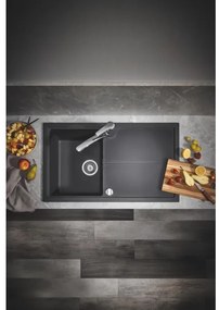 GROHE K400 31640AP0 - chiuvetă din compozit, 860 × 500 mm, granit/negru