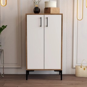 Comodă pentru pantofi Prag - Walnut, White