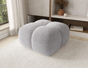 Puf Tapitat Covio 85x85x52 cm, gri Chenille – Kendell 03