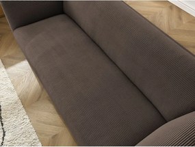 Canapea maro cu tapițerie din catifea reiată 242 cm Giorgia – Bobochic Paris