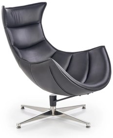 Fotoliu tapitat Luxor negru - H 96 cm
