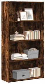 857944 vidaXL Bibliotecă, stejar fumuriu, 80x30x152 cm, lemn prelucrat