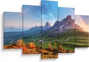 Tablou cu curcupeu deasupra stâncilor (150x105 cm)