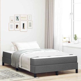 vidaXL Pat cu arcuri Altele Gri închis 120 x 190 cm țesătură