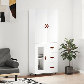 vidaXL Dulap înalt, alb, 69,5x34x180 cm, lemn compozit