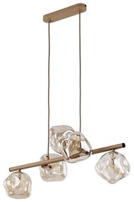 Lustră suspendată pe cablu LAVA, 5xG9/8W/230V, bej/bej fumuriu