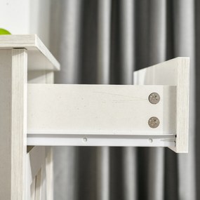 HOMCOM Bufet de Bucătărie cu Sertar 2 Uși și Raft Interior Mobilier Auxiliar Decorativ 80x39,7x80 cm Alb Spălat | Aosom Romania