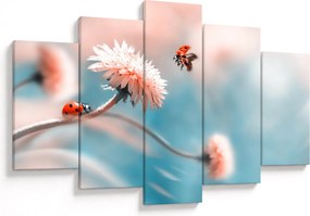 Tablou - Buburuze pe floare (150x105 cm)