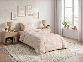 Cearsaf din bumbac SWAN CLOUD roz 140x240 cm