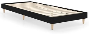 832102 vidaXL Cadru de pat, negru, 75x190 cm, lemn prelucrat