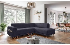 Colțar gri antracit extensibil/cu spațiu de depozitare (cu colț pe partea dreaptă/în formă de ”L”) Classy Sophie – Miuform