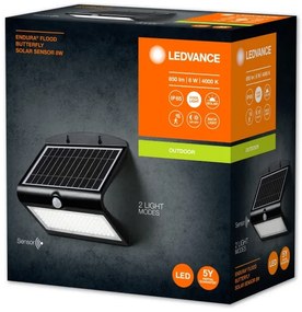 Aplică LED solară cu senzor BUTTERFLY LED/8W/3,7V IP65 Ledvance