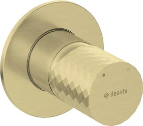 Baterie pentru dus, auriu, fara comutator, pentru corp ingropat, Deante Silia Hexa Auriu