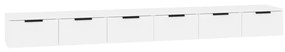 3115900 vidaXL Dulapuri perete, 2 buc., alb, 102x30x20 cm, lemn prelucrat