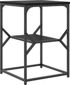 vidaXL Masă laterală Stejar Negru 41 x 40 x 60 cm