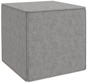 HOMCOM Taburet Pătrat 2 în 1 cu Hușă Detașabilă, Taburet din Material Textil cu Aspect de In, 41x41x41 cm, Gri Deschis | Aosom Romania