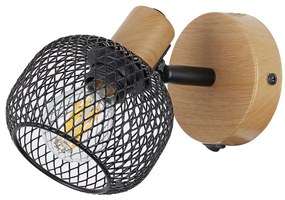 Aplica de perete design industrial Grendel negru