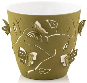 Ghiveci PP modern, rotund, model Fluture 3D,   14cm, 1.4 litri