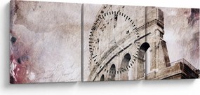 Tablou - Colosseum, Roma, Italia (cu ceas) (90x30 cm)