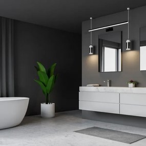 Iluminare pentru oglindă de baie LED SHINE BLACK, 15W, 230V, 80 cm, IP44, negru