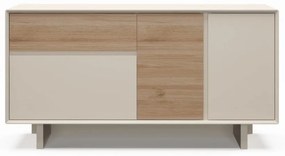 Comodă bej/în culoare naturală cu aspect de lemn de stejar 146x76x45 cm Carpi – Marckeric