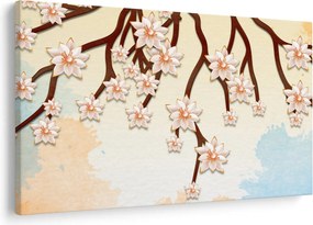 Tablou - Flori colorate pe ramuri (90x60 cm)