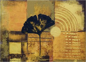 Tablou pe sticlă - Frunza ginkgo (70x50 cm)