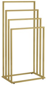 Suport pentru prosoape LINESTRO metalic cu 4 brate 93x45cm, auriu