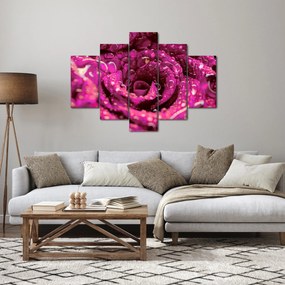 Tabloul cu floarea trandafirului roz (150x105 cm)