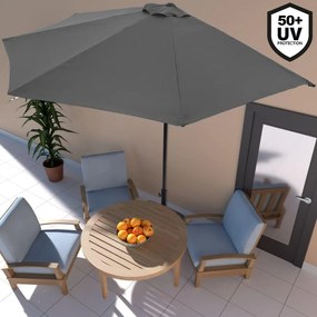 Deuba Umbrelă de soare semicirculară de grădină - antracit