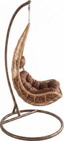 Scaun suspendat galben AMAZONIA cu suport