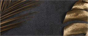 Tablou cu frunze aurii (120x50 cm)