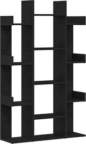 vidaXL Bibliotecă Stejar Negru 86 x 25,5 x 140 cm Lemn compozit